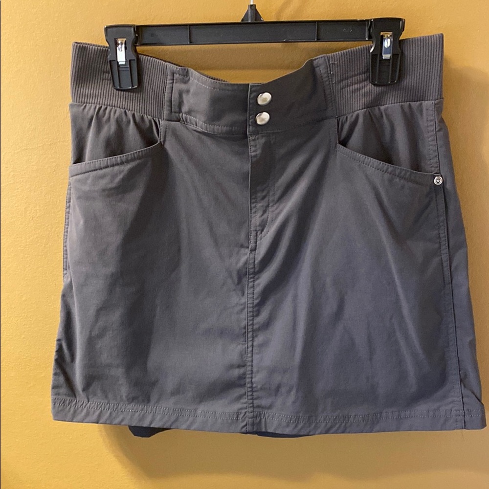 Gray Skort with Button Detail